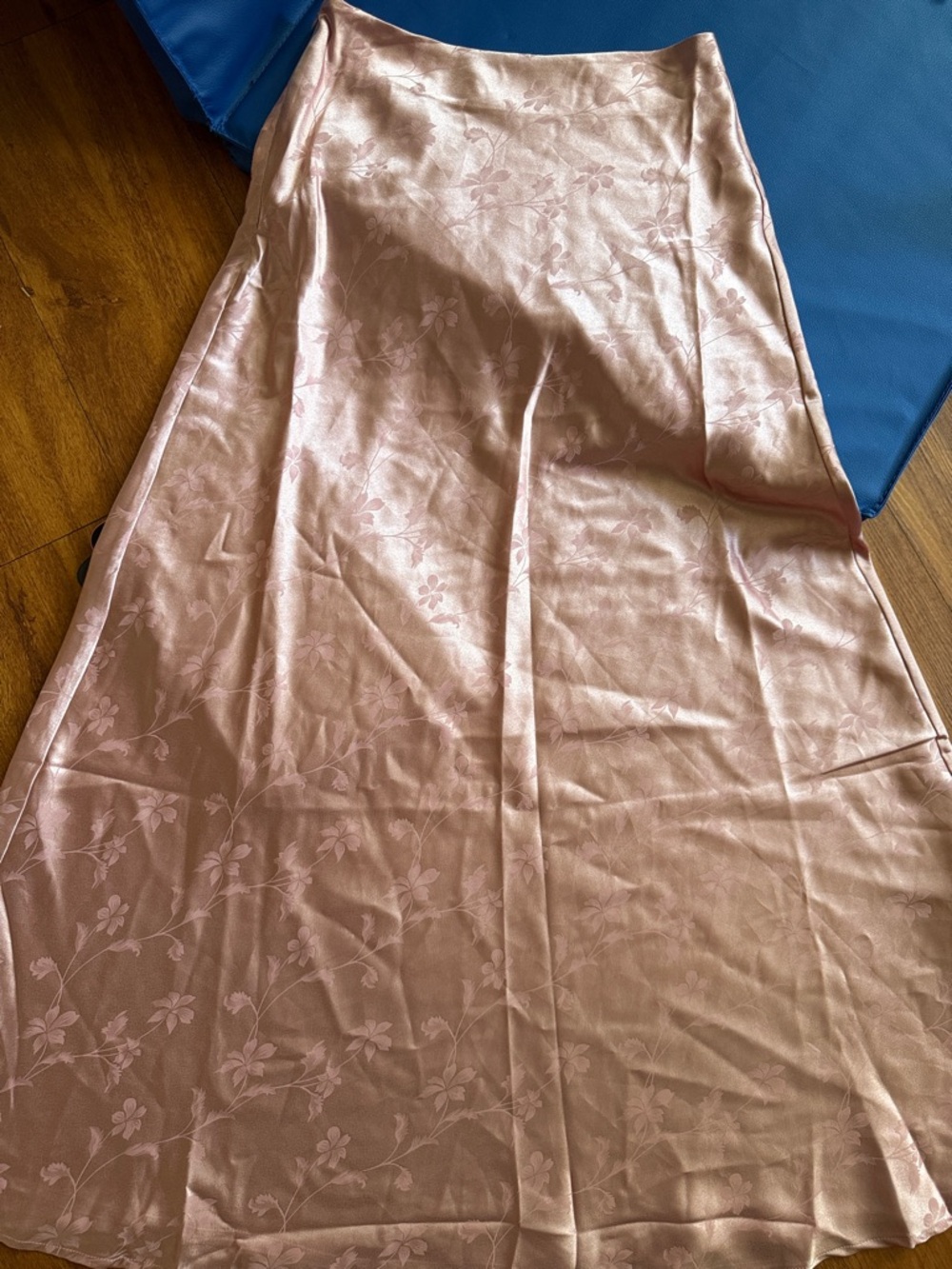 Petal and Pup  Pink Satin Floral Slip Skirt